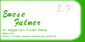 emese fulmer business card